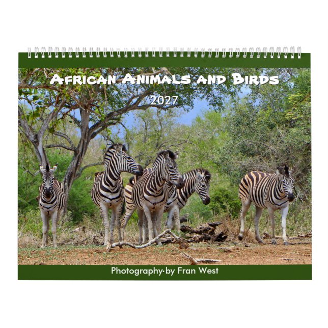 African Animals and Birds 2027 Calendar (Cover)