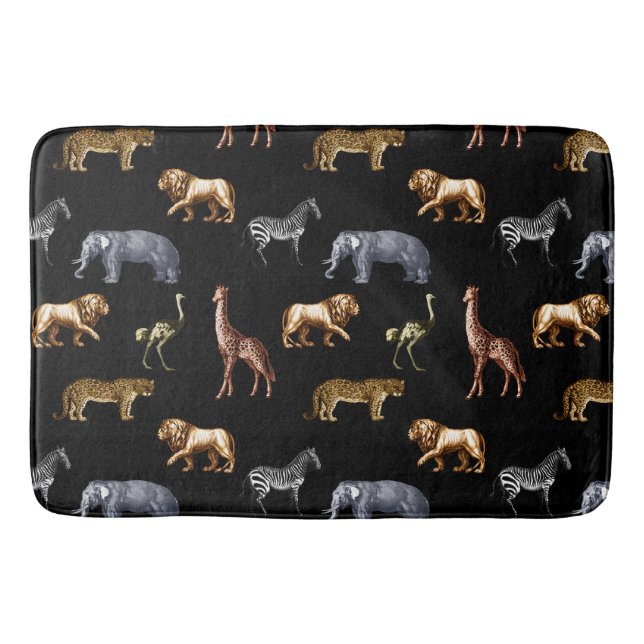 African Animals Bath Mat (Front)