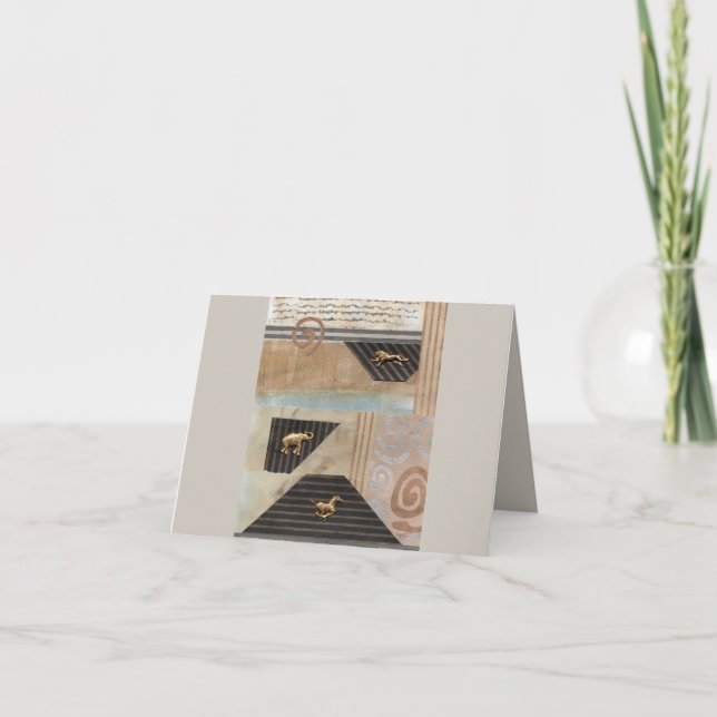 African Animals Collage   Thank You Card (Front)