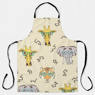 African Animals: Cute Seamless Pattern Apron