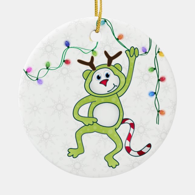 African Animals Monkey Christmas 1 Ornament (Front)