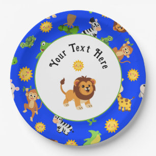 African Animals Paper Plate