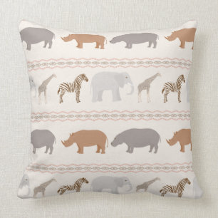 African animals pattern 1 cushion