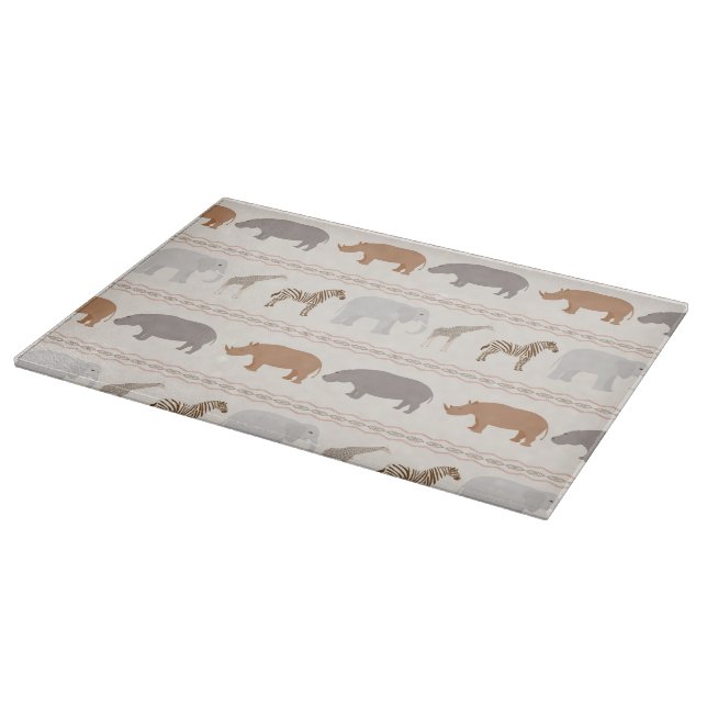 African animals pattern 1 cutting board (Corner)