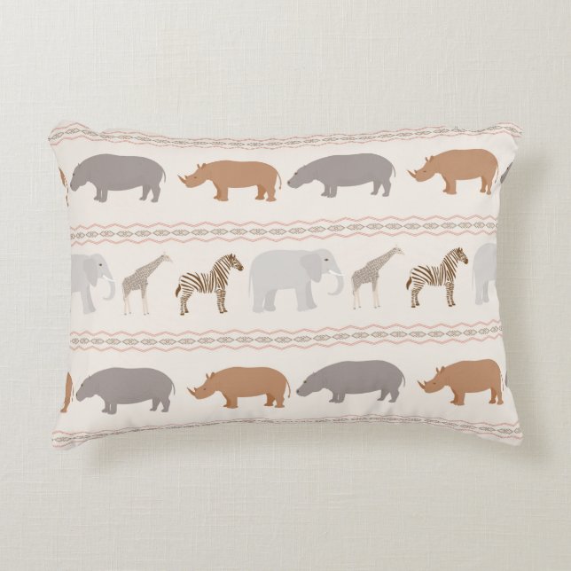 African animals pattern 1 decorative cushion (Front)