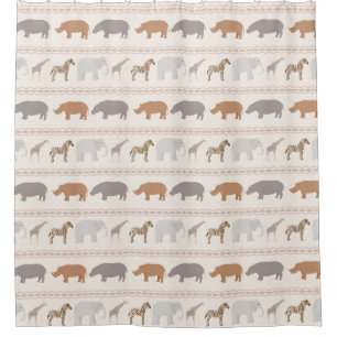 African animals pattern 1 shower curtain