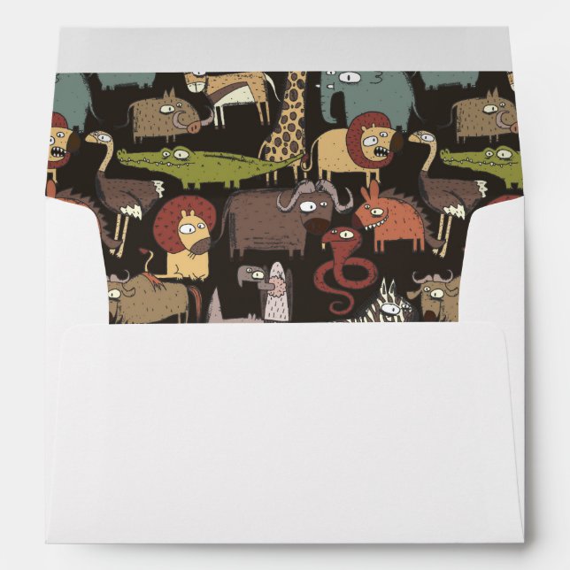 African Animals Pattern Envelopes (Back (Bottom))