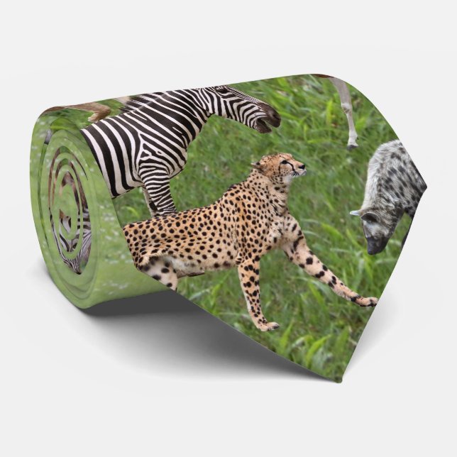 African Animals Tie (Rolled)