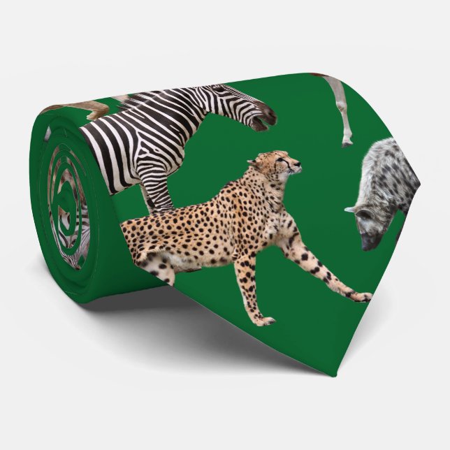 African Animals Tie (Rolled)