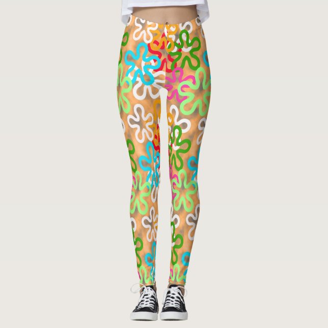 African Ankara Pattern Design  Leggings (Front)