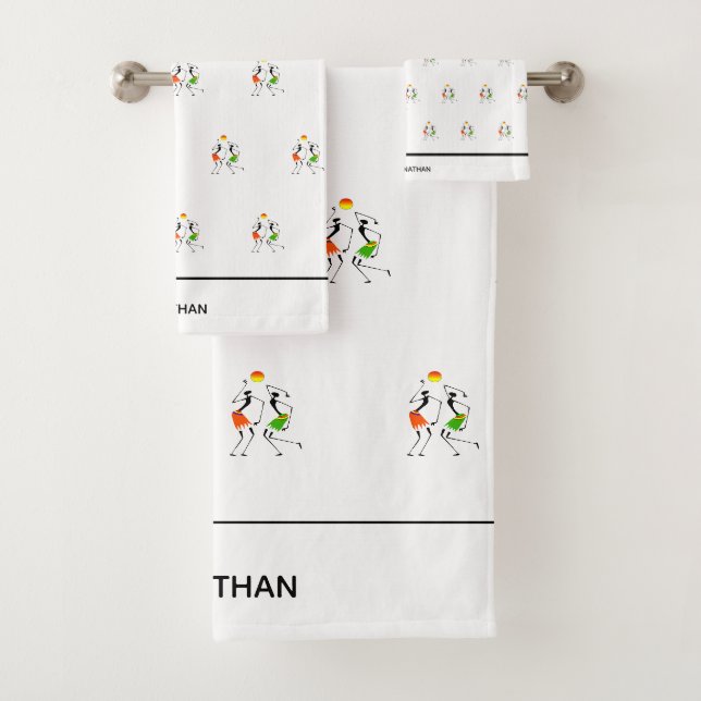 African art, Awesome Sunshine Bath Towel Set (Insitu)