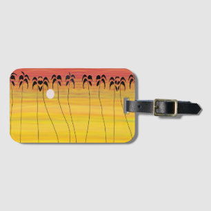 African Art Awesome Tropical Sunset Luggage Tag