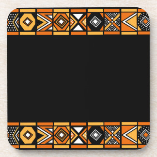 African art black coasters