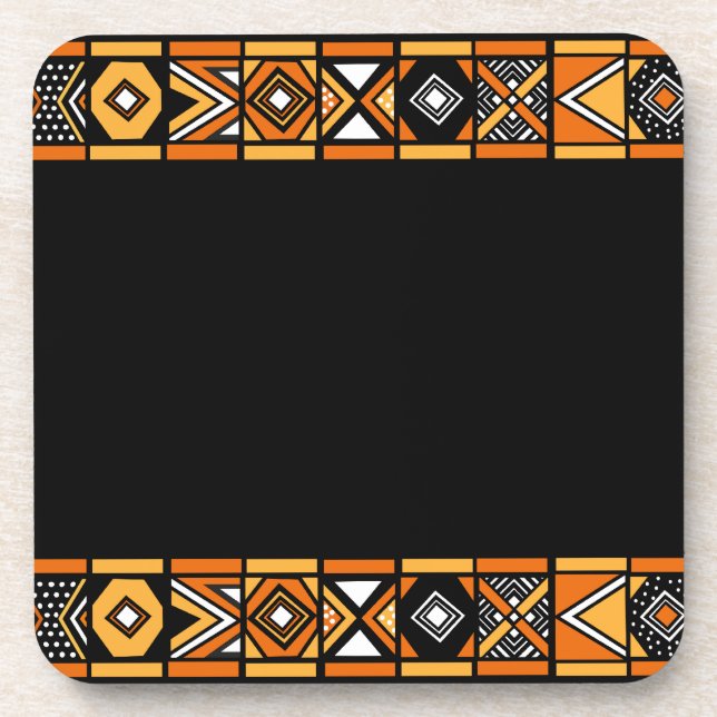 African art black coasters (Front)