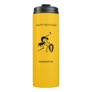 African art Cute silhouette dancer Thermal Tumbler