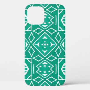 African Art Drawing. Tribal print. Ikat Chevron Cl iPhone 12 Case