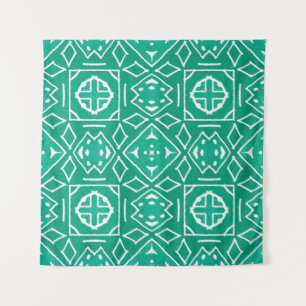 African Art Drawing. Tribal print. Ikat Chevron Cl Tapestry