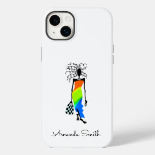 African Art, Elegant and Stylish Fashion Lady Case-Mate iPhone 14 Plus Case