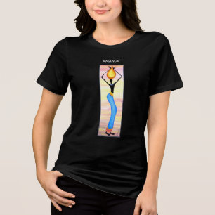 African Art, Elegant Woman, Coconut Oil Seller Tri-Blend Shirt