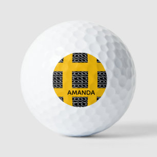 African art, Ethnic Pattern Orange Golf Balls
