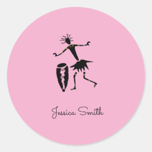 African Art, Inspirational Dance Classic Round Sticker