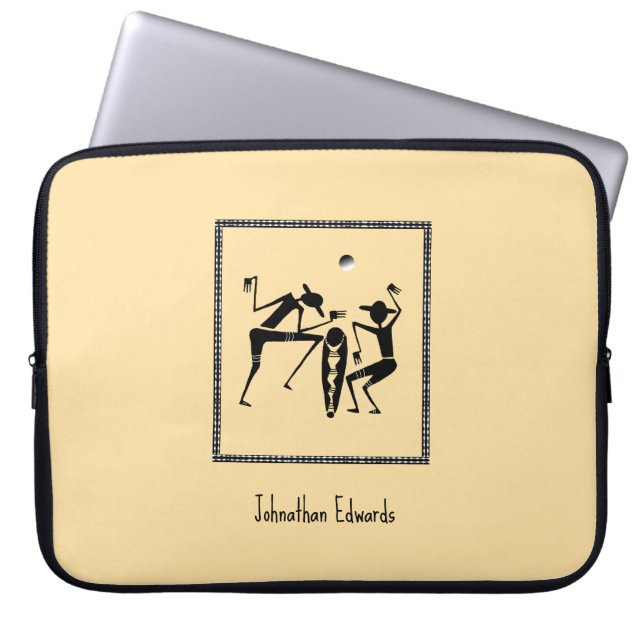 African Art, Moonlight Dance Laptop Sleeve (Front)