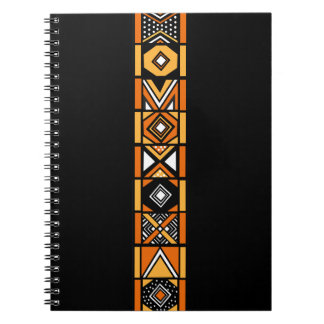African art pattern spiral notebook
