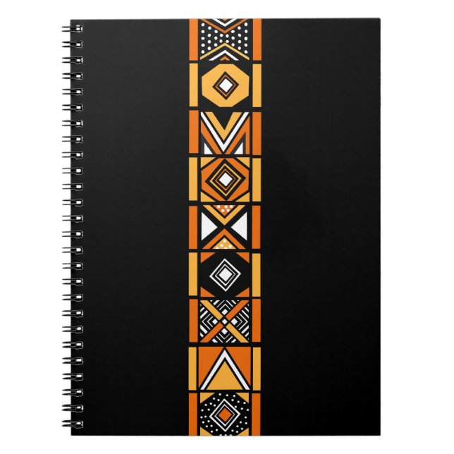 African art pattern spiral notebook (Front)