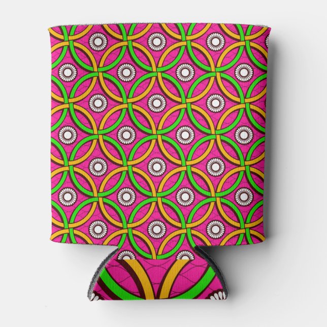 African Art: Seamless Abstract Picture Can Cooler (Front)