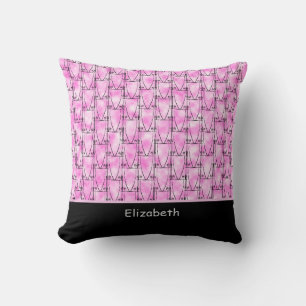 African Art, Silhouette Tropical Coconut Trees Cushion