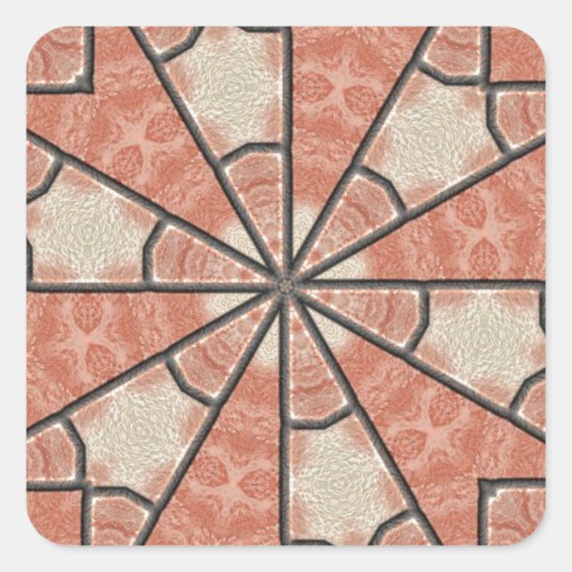 African Art Square Sticker (Front)
