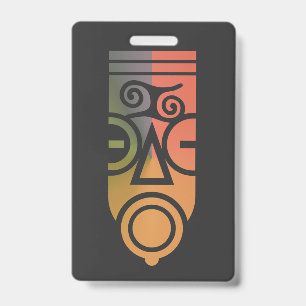 African art T-Shirt ID Badge