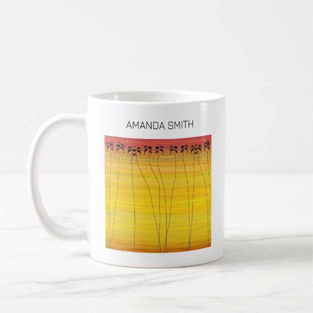 African art, Tropical Summer Sunset Coffee Mug (Left)
