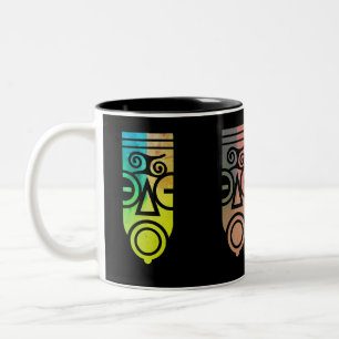 African art Two-Tone coffee mug