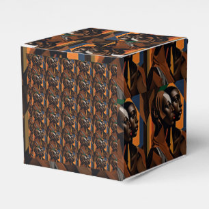 African art. Women looking at the front Favour Box