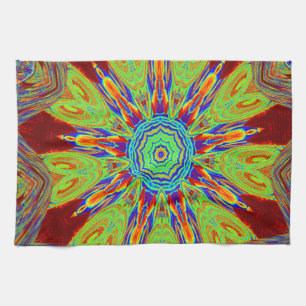 African Asian European ethnic pattern Tea Towel