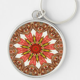 African Asian traditional edgy pattern Key Ring