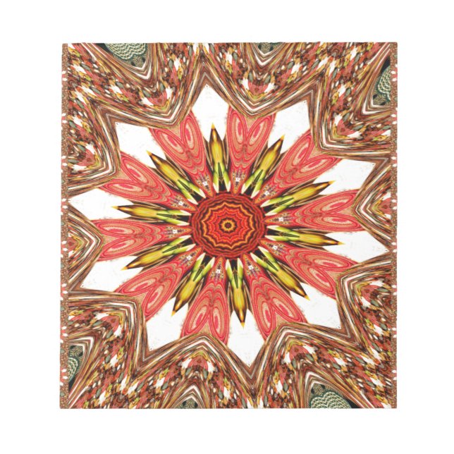 African Asian traditional edgy pattern Notepad (Front)