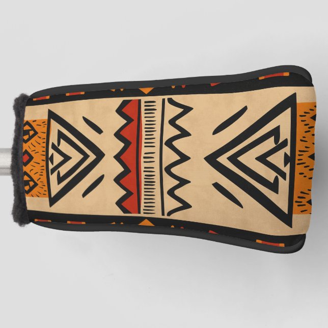 African background in warm colours golf head cover (Front)