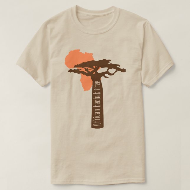 African Baobab Tree T-Shirt (Design Front)