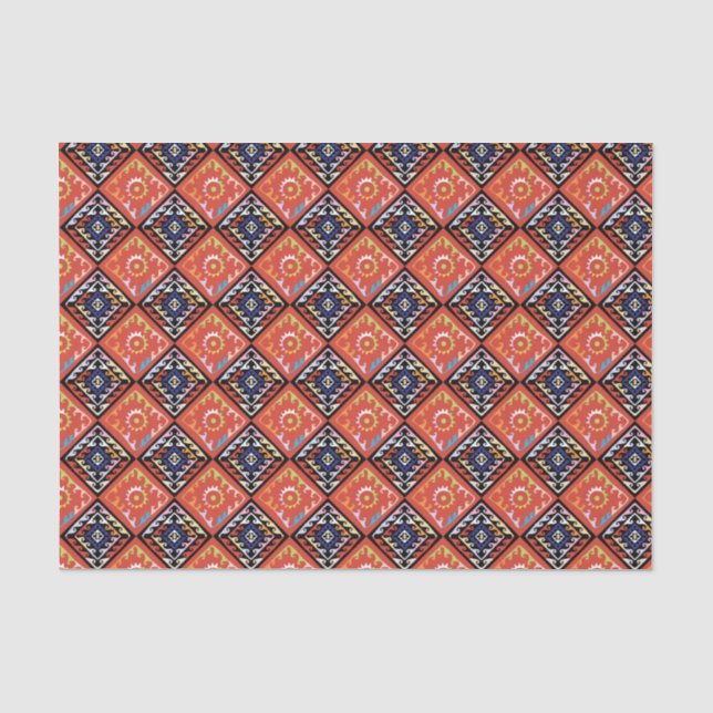 African Basket Weave Multi Pattern Tissue Paper (Front)