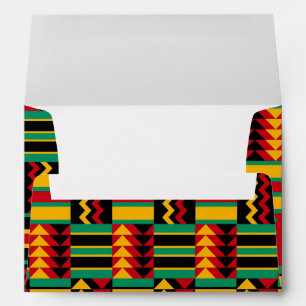 African Basket Weave Pride Red Yellow Green Black Envelopes