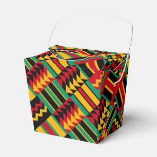 African Basket Weave Pride Red Yellow Green Black Favour Box