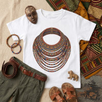 African Beaded Collar Necklace Tribal