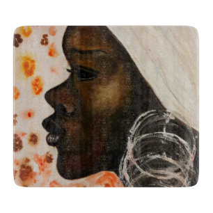 African Beautiful Woman Cutting Board