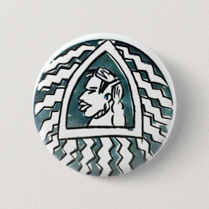 African Beauty Bongo Maasai Portrait Tribal Art 6 Cm Round Badge