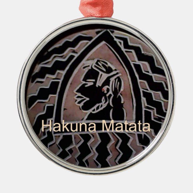 African Beauty: Bongo Maasai Portrait Tribal Art Metal Tree Decoration (Front)