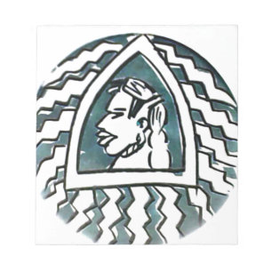 African Beauty Bongo Maasai Portrait Tribal Art  Notepad