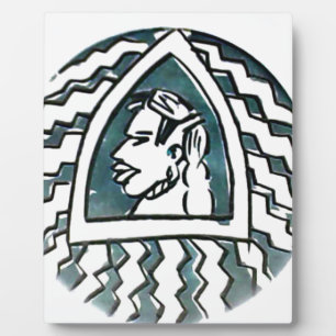 African Beauty Bongo Maasai Portrait Tribal Art Plaque