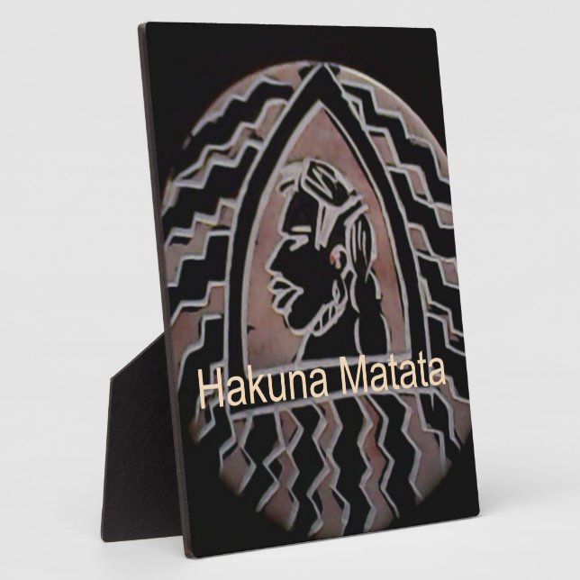 African Beauty: Bongo Maasai Portrait Tribal Art Plaque (Side)